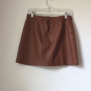 Free people leather skirt